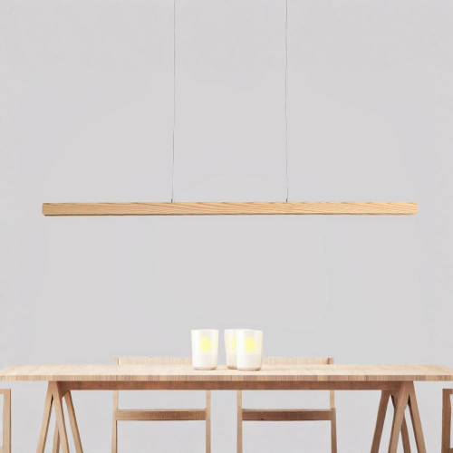 Pendant Light Timber 150cm 25W Tri-CCT Dimmable
