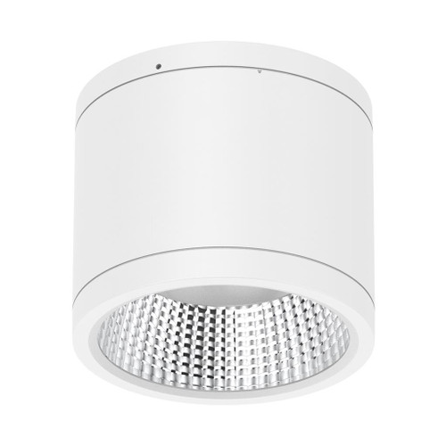 LED Downlight White Aluminium 25W Tri-CCT 2400lm IP65 Surface Mounted