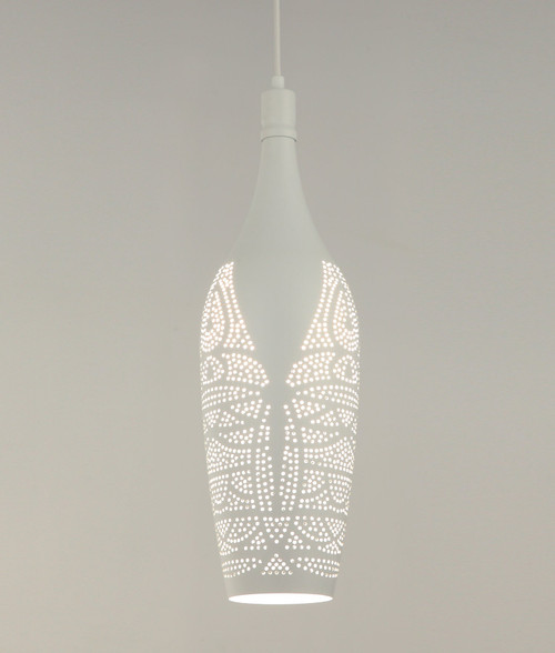 Pendant Light White Bottle Shape 16cm E27 72W