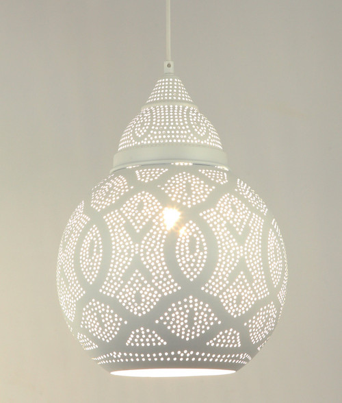Pendant Light White Bell Shape 30cm E27 72W