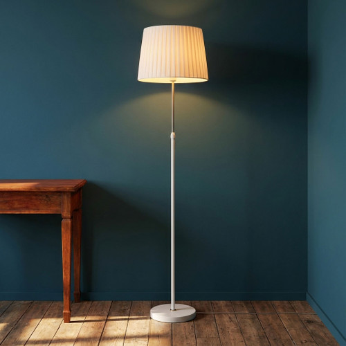 Floor Lamp White With Brass Highlight E27 60W 166cm