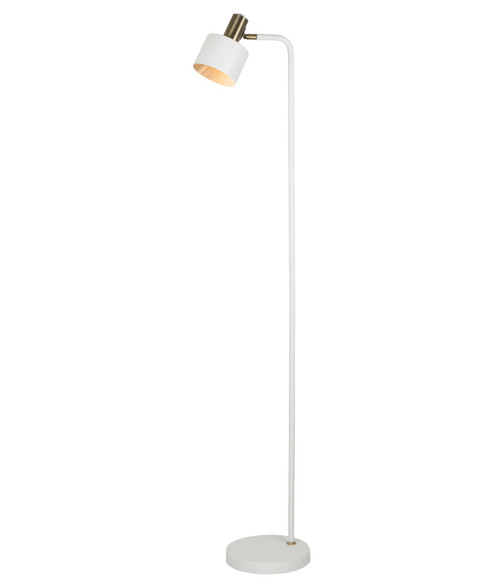 Floor Lamp White Adjustable Head E27 60W 1488mm