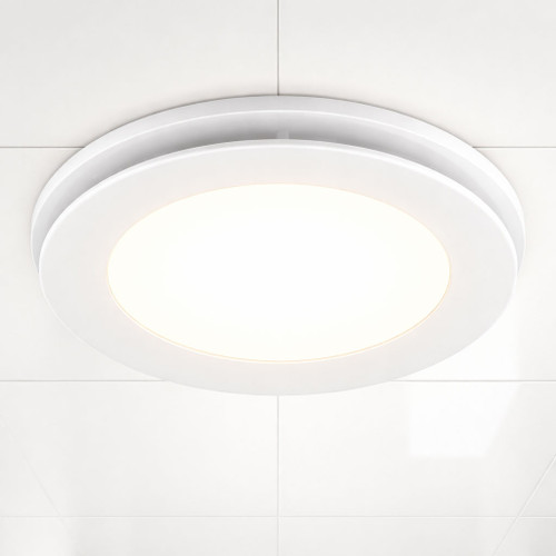 White Exhaust Fan 35W With Timer and 15W Tri-CCT LED 1100lm 27cm