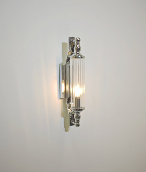 Wall Light Chrome Clear Glass E14 10W