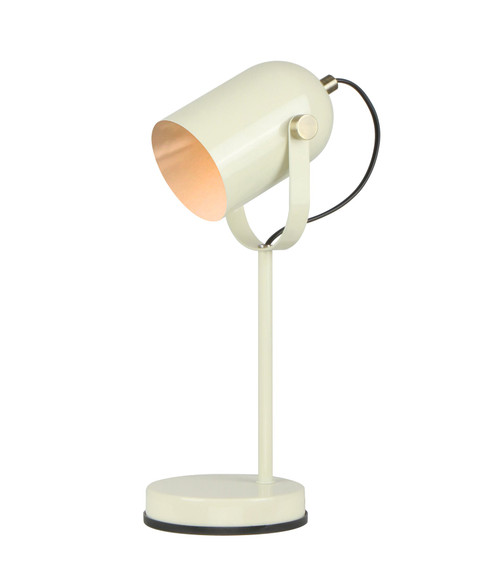 Desk Lamp Cream Adjustable Curved Shade E27 60W