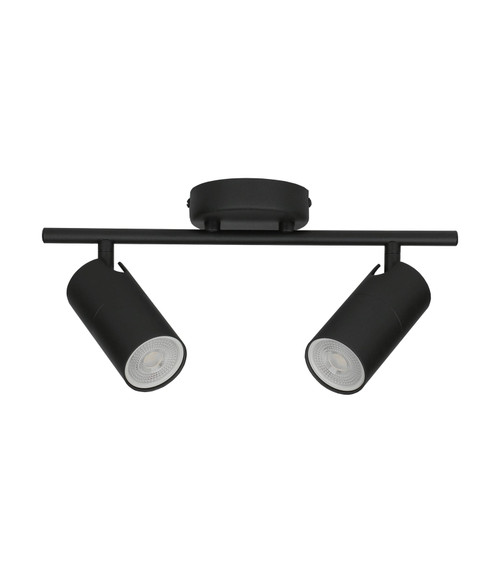 Ceiling Spotlight Black 2 Head Adjustable GU10 50W 33cm