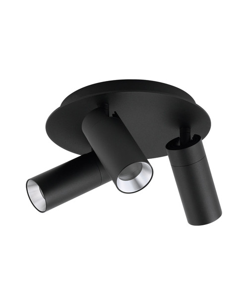 Ceiling Spotlight Black 3 Head Adjustable GU10 35W 240V IP54
