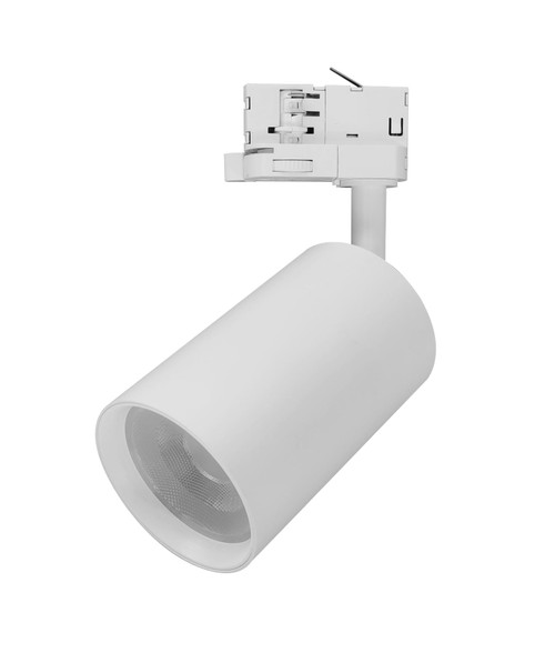 Track Light White Aluminium 3 Circuit 25W Tri-CCT 2000lm Dimmable Commercial Grade