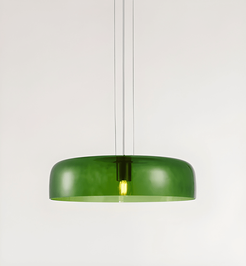 Pendant Light Green Dome Glass 42cm E27 40W