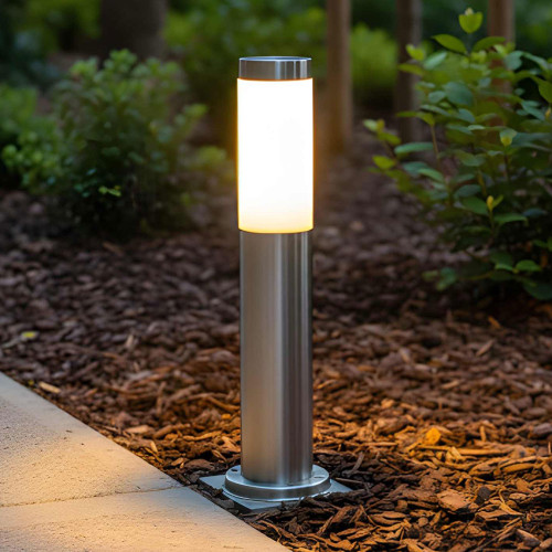 Bollard Light Stainless Steel E27 18W 240V IP44 45cm