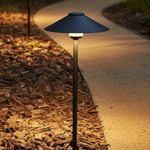 Spike Light Black 20cm Head 61cm Post 12V 4W Tri-CCT 350lm IP65