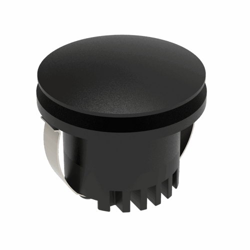 LED Step Light Black Round 24V 3W Tri-CCT 9lm IP20