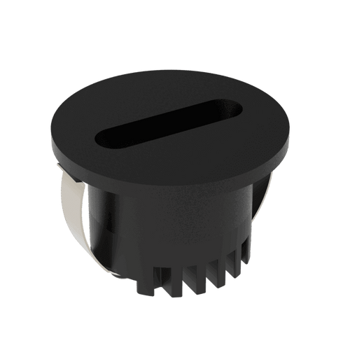 LED Step Light Black Round 240V 3W Tri-CCT 31lm IP20