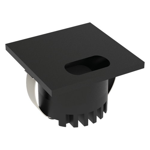 LED Step Light Black Square 240V 3W Tri-CCT 30lm IP20