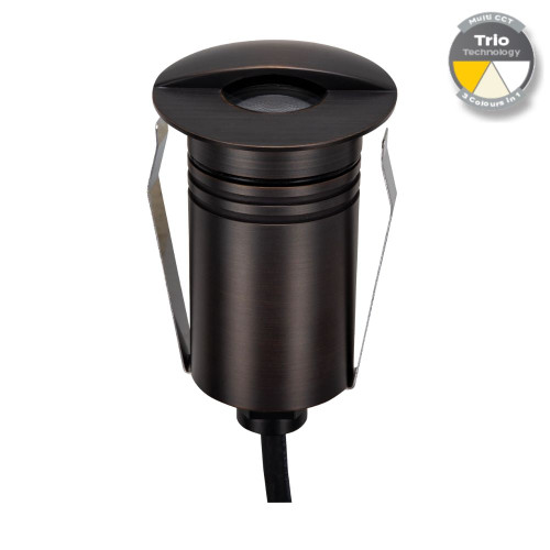 Inground Light 55mm Eyelid Antique Brass 2.5W Tri-CCT 88lm 12/24V IP67 IK10 Inground Light 55mm Eyelid Antique Brass 2.5W Tri-CCT 88lm 12/24V IP67 IK10