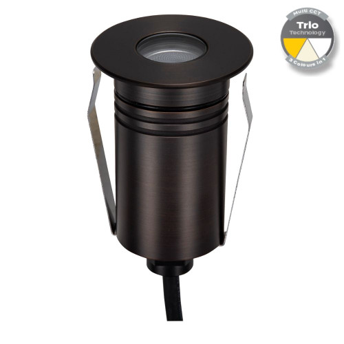 Inground Light 55mm Round Antique Brass 2.5W Tri-CCT 150lm 12V/24V IP67 IK10 Inground Light 55mm Round Antique Brass 2.5W Tri-CCT 150lm 12V/24V IP67 IK10