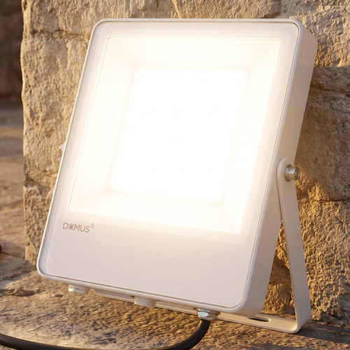 LED Floodlight White Aluminium Tri-CCT 50W/70W/100W Adjustable 12150lm IP66 IK08