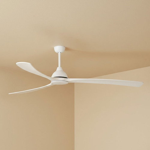 176cm 70-inch White DC Ceiling Fan Smart Remote Control 3 Blade 30W 6 Speed