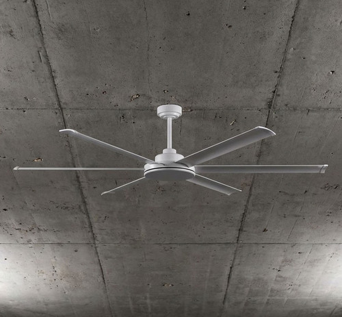 183cm 72-inch White DC Ceiling Fan Smart Remote Control 6 Blade 55W 6 Speed