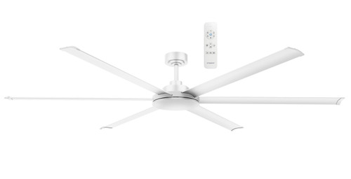 213cm 84-inch White DC Ceiling Fan Smart Remote Control 6 Blade 55W 6 Speed