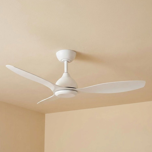 122cm 48-inch White DC Ceiling Fan Smart Remote Control 3 Blade 36W 6 Speed