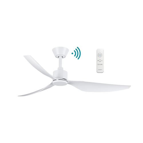 127cm 50-inch White DC Ceiling Fan Smart Remote Control 3 Blade 33W 6 Speed