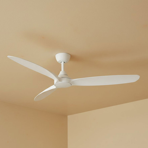 132cm 52-inch White Smart DC Ceiling Fan With WiFi Remote 3 Blade 33W 6 Speed