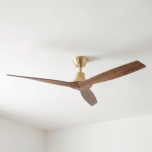 Abbott 132cm 52-inch Bronze-Walnut DC Ceiling Fan Remote Control Smart 3 Blade 28W 6 Speed