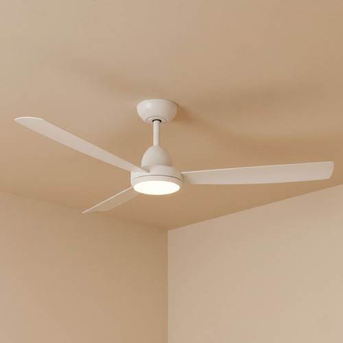122cm 48-inch White DC Ceiling Fan With Light 3 Blade 23W