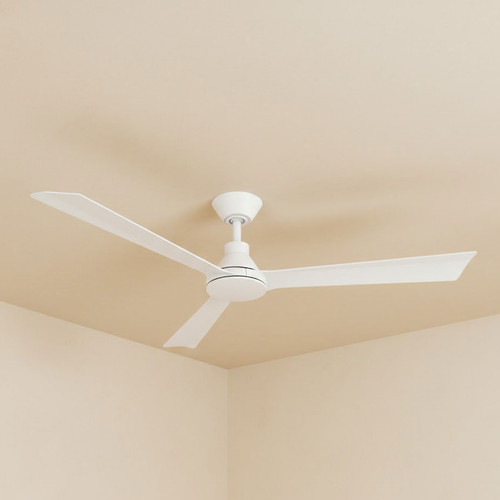 132cm 52-inch White Smart DC Ceiling Fan WIFI Remote 3 Blade 33W 6 Speed