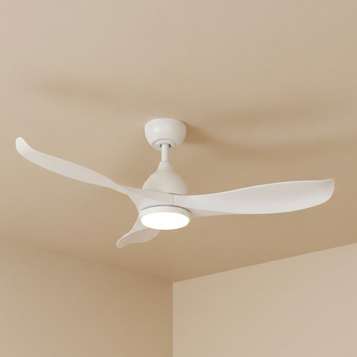 107cm 42-inch White Smart DC Ceiling Fan With Light WiFi Remote 3 Blade 34W