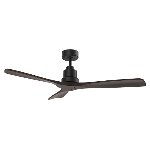 132cm 52-inch Black-Walnut Smart DC Ceiling Fan WiFi Remote 3 Blade 40W 6 Speed