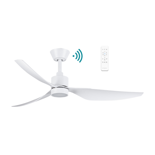 127cm 50-inch White DC Ceiling Fan With Light Smart WIFI Remote 3 Blade 33W