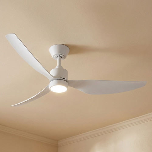 127cm 50-inch White DC Ceiling Fan With Light Smart WIFI Remote 3 Blade 33W
