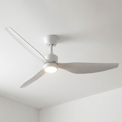 127cm 50-inch White DC Ceiling Fan With Light Smart WIFI Remote 3 Blade 33W