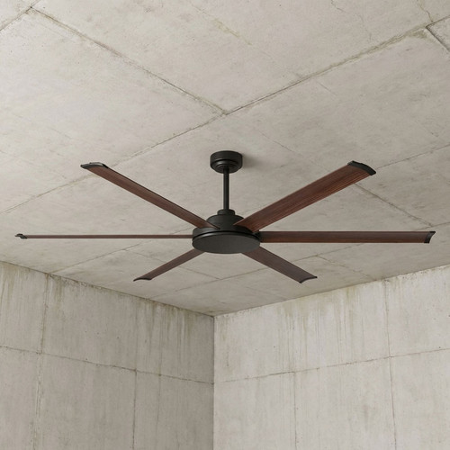 183cm 72-inch Black-Walnut DC Ceiling Fan Smart WIFI Remote 6 Blade 55W 6 Speed