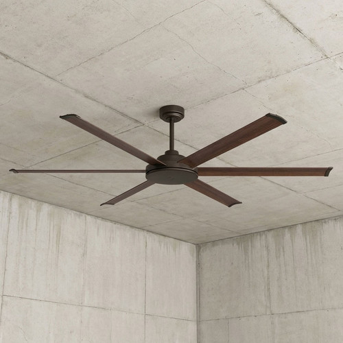 213cm 84-inch Black-Walnut DC Ceiling Fan WIFI Smart Remote 6 Blade 55W 6 Speed