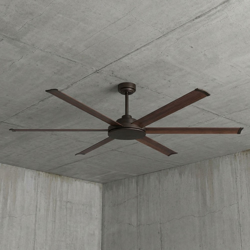 165cm 65-inch Black-Walnut DC Ceiling Fan WIFI Remote Smart 6 Blade 55W 6 Speed