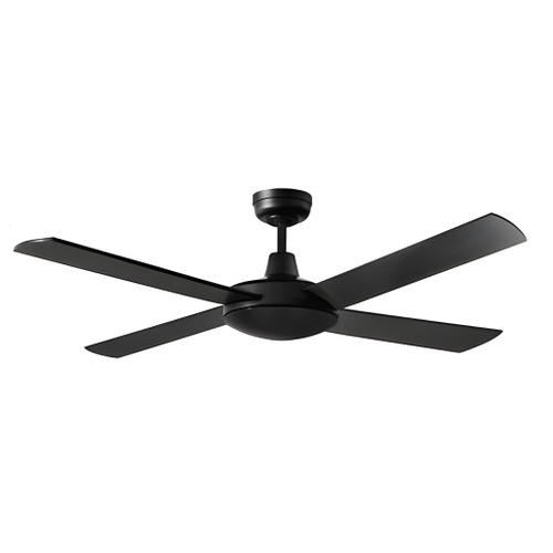 132cm 52-inch Black AC Ceiling Fan 4 Blade 60W 3 Speed