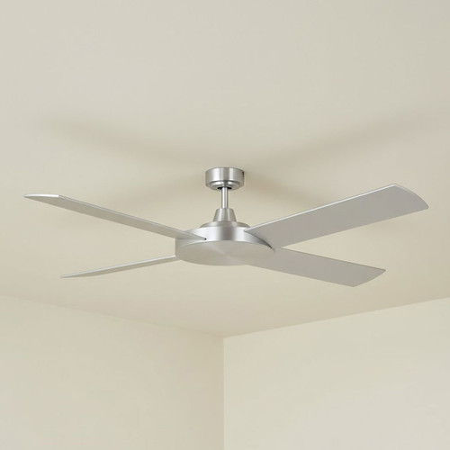 132cm 52-inch Brushed-Aluminium AC Ceiling Fan 4 Blade 65W 3 Speed