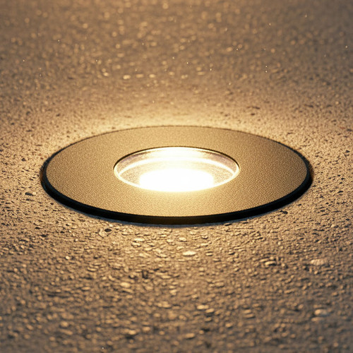 Inground Light 85mm Round Black Stainless Steel 6W Tri-CCT 460lm 12/24V IP67 IK10