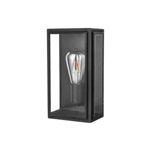 Wall Light Black 16cm E27 60W IP44 Classic