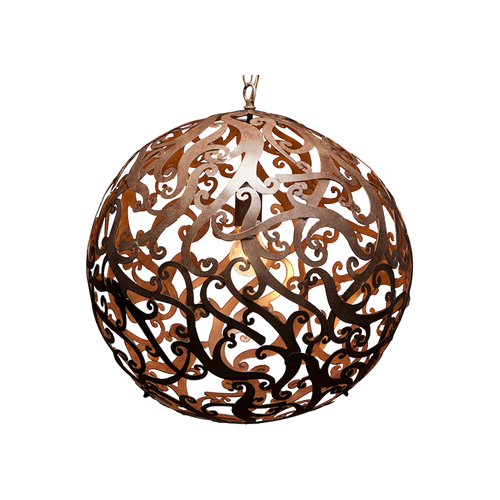 Pendant Light 50cm Bronze Sphere Orb E27 60W