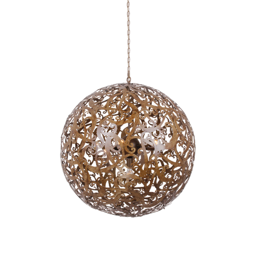Pendant Light 70cm Bronze Sphere Orb 5 Light E27 60W
