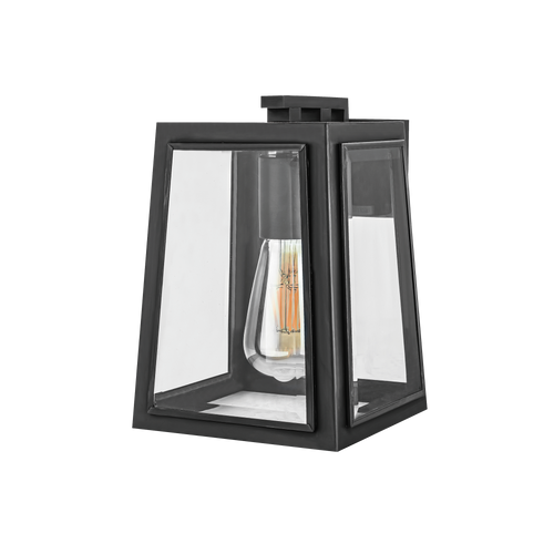 Wall Light Black 21cm E27 60W IP43 Classic