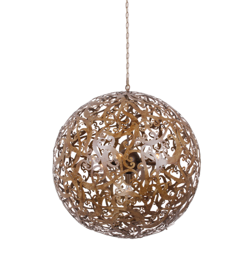Pendant Light 90cm Bronze Sphere Orb 7 Light E27 60W