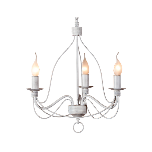 Pendant Light 45cm White Candelabra Style 3 Light E14 60W