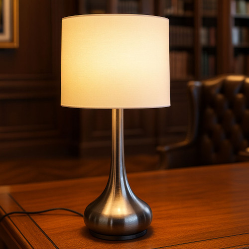 Brushed Chrome Refined Touch Lamp