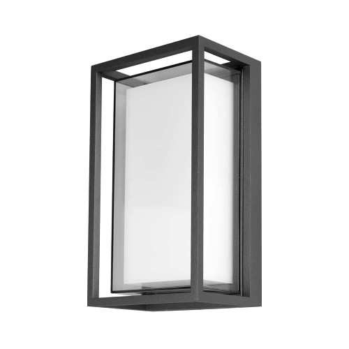 Wall Light Black 12W Tri-CCT 980lm 240V IP65 Non-Dimmable