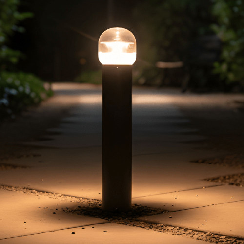 Solar Bollard Light 107cm Grey 3000K 300lm IP66 IK10 Commercial Grade